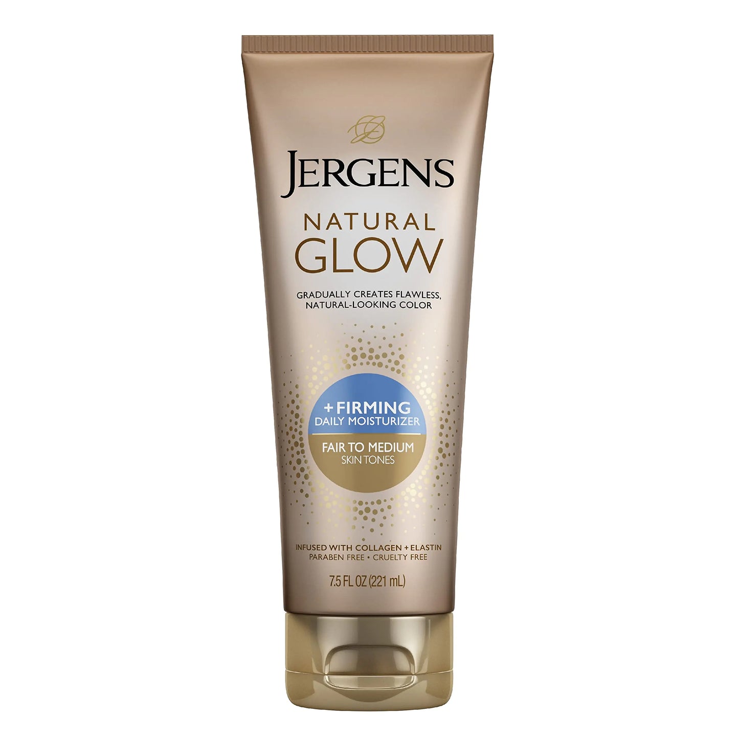 Jergens Natural Glow +FIRMING Body Lotion Fair to Medium Skin Tone 7.5 Ounce Sunless Tanning Daily Moisturizer with Collagen and Elastin. Helps to Visibly Reduce Cellulite